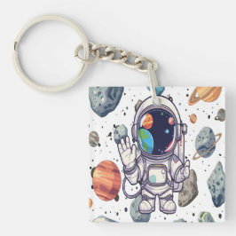 Galaxy Keychain Astronaut Planets Design för barn