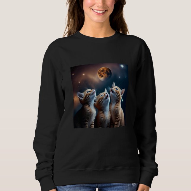 Galaxy Kittens Cat UFO Cat In Space  1 T Shirt (Framsida)