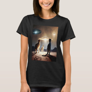 Galaxy Kittens Kat UFO-Katt i rymden 29 T Shirt