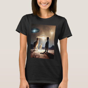 Galaxy Kittens Katt UFO Katt I Rymden 29 T Shirt