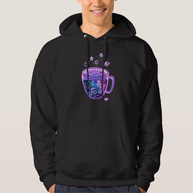 Galaxy Kopp Vaporwave Japanesecup of Galaxy Tea Hoodie (Framsida)