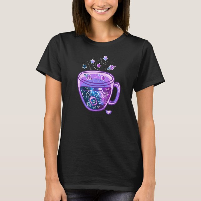 Galaxy Kopp Vaporwave Japanesecup of Galaxy Tea T Shirt (Framsida)