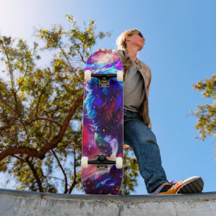 Galaxy Lejon Blue Mini Skateboard Bräda 18,5 Cm