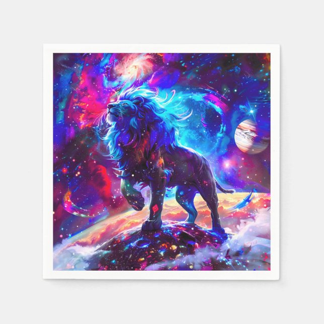 Galaxy Lejon Blue Pappersservett (Framsidan)