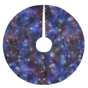 Galaxy lila vacker nattstjärnbild himmel julgransmatta borstad polyester