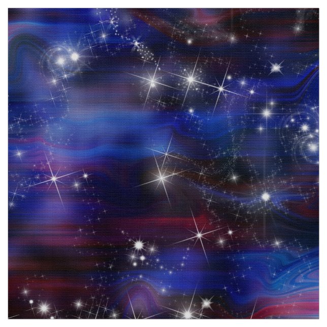 Galaxy lila vacker nattstjärnbild himmel tyg (Provkarta)