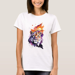 Galaxy Lioness in Serengeti Sunset T Shirt