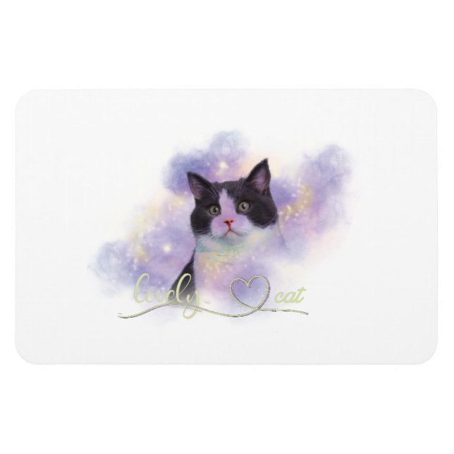 Galaxy Loely Cat Magnet (Horisontell)