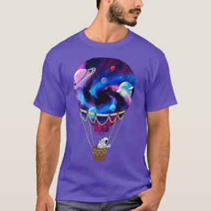Galaxy Luftballong Astronaut Space Groovy Aest T Shirt
