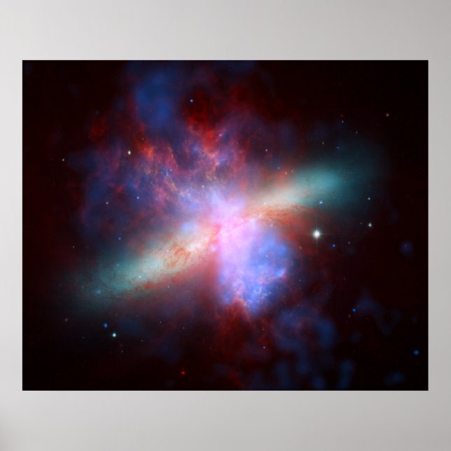 Galaxy M82 Hubble NASA Poster (Framsidan)