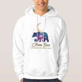 Galaxy Mama Björn & Ungar Månsilhuett Hoodie