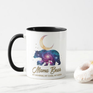 Galaxy Mama Björn & Ungar Moon Silhouette Mugg