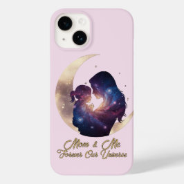 Galaxy Mama & Child Silhouette Moon Art