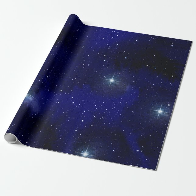 Galaxy, Manar & Women, Universe Gift Mönster Presentpapper (Utrullad)