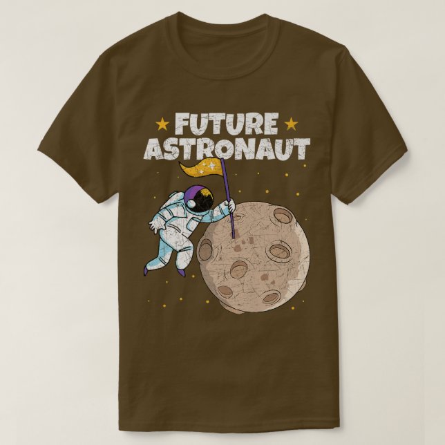 Galaxy Måne landning Rymden Science Future Ast T Shirt (Design framsida)