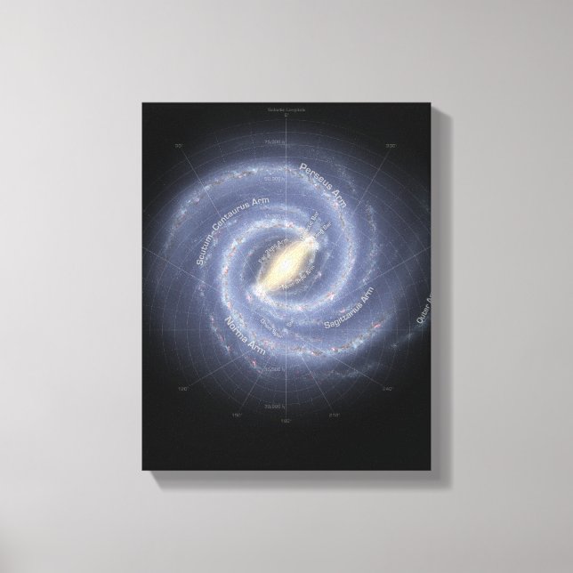 Galaxy (med not) canvastryck (Framsida)