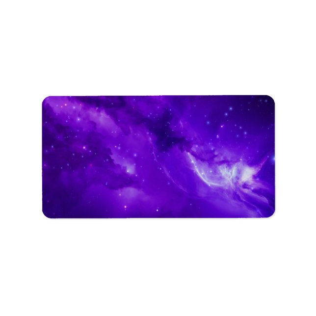 Galaxy med stjärnor i rymden adressetikett (Framsidan)