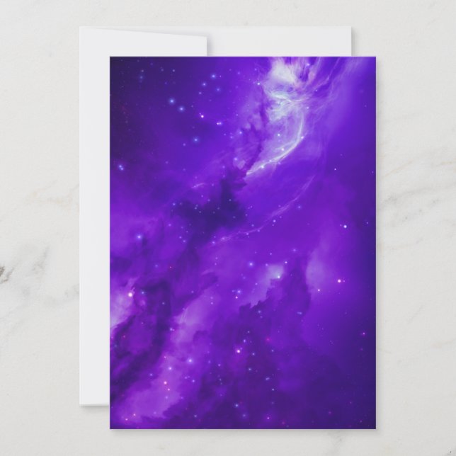 Galaxy med stjärnor i rymden inbjudningar (Framsida)