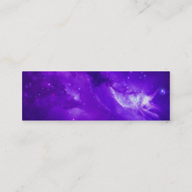 Galaxy med stjärnor i rymden mini visitkort (Baksida)