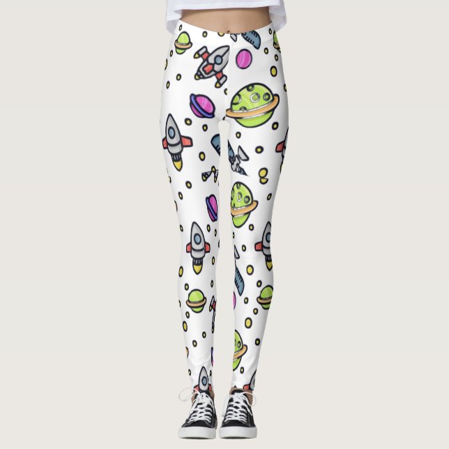 Galaxy mönster design leggings (Framsida)