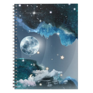 Galaxy Moon Diary/School Notebook  Anteckningsbok