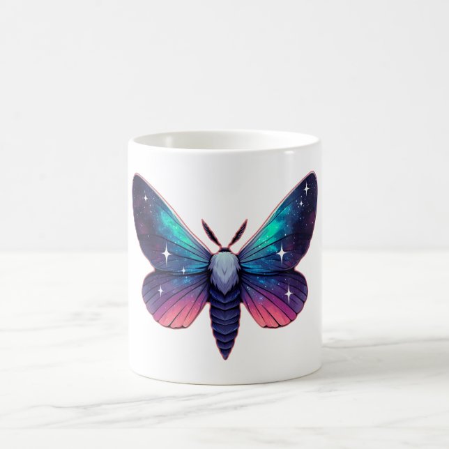 Galaxy Moth - Cosmic Space Thated Fantasy Kaffemugg (Center)