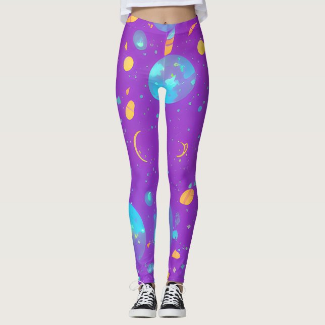 Galaxy nebula art leggings (Framsida)