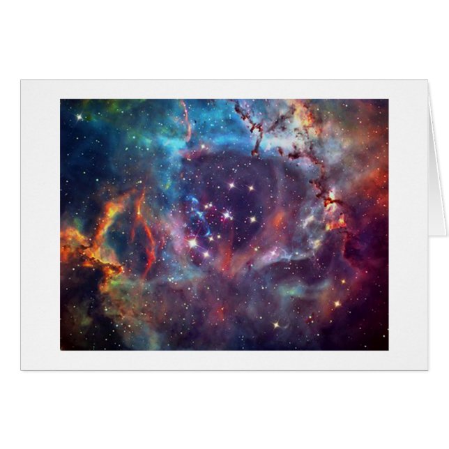 Galaxy Nebula rymdbild. Hälsningskort (Framsidan Horizontal)