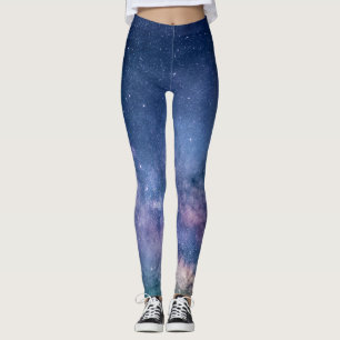 Galaxy Nebula Yoga Byxor Space Blue
