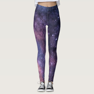 Galaxy Nebula Yoga Byxor Space Lila