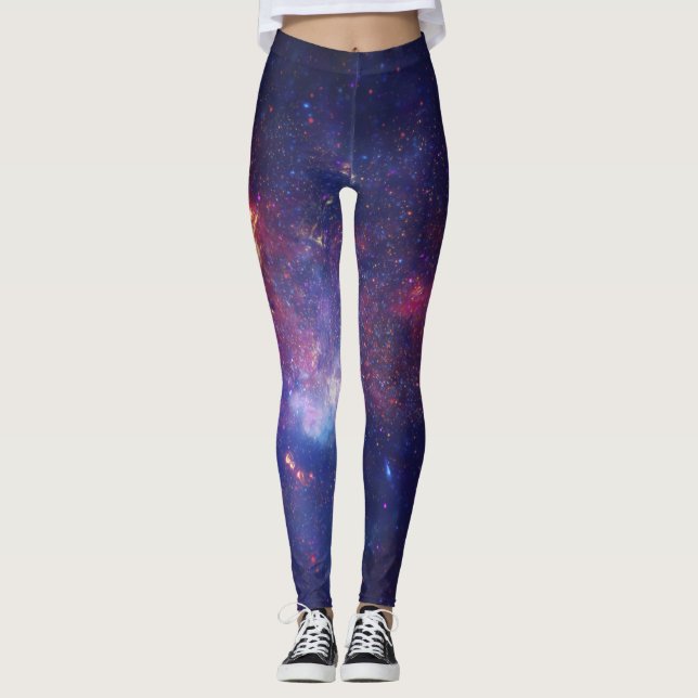 Galaxy Nebula Yoga Byxor Space Lila (Framsida)