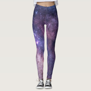 Galaxy Nebula Yoga Byxor Space Lila