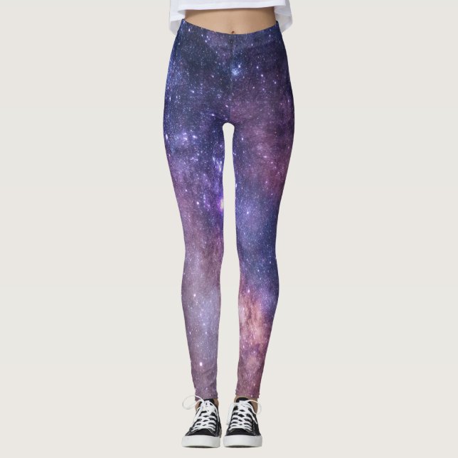 Galaxy Nebula Yoga Byxor Space Lila (Framsida)