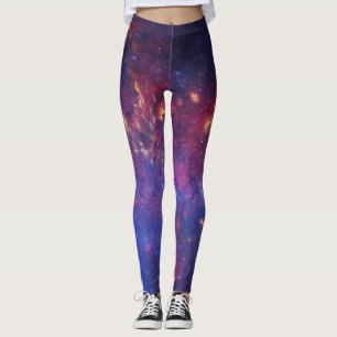Galaxy Nebula Yoga Byxor Space Lila