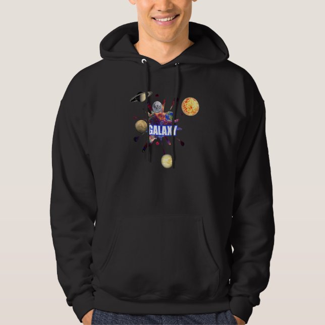 Galaxy Nerd Space Planet Universe Astro Hoodie (Framsida)