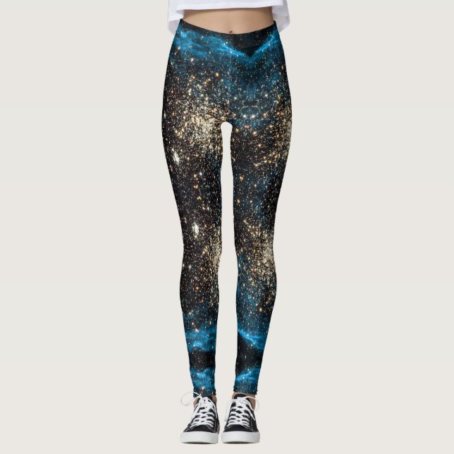 Galaxy NGC 1850 Star Clusters Magellanic Cloud Leggings (Framsida)