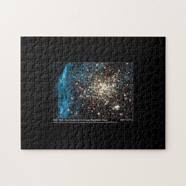 Galaxy NGC 1850 Star Clusters Magellanic Cloud Pussel (Horisontell)