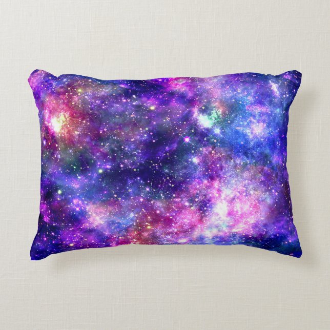 Galaxy Night Print Cosmic Design Prydnadskudde (Framsidan)