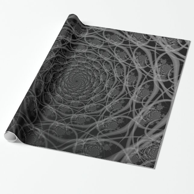 Galaxy of Filaments in Black and White Wrapping Presentpapper (Utrullad)