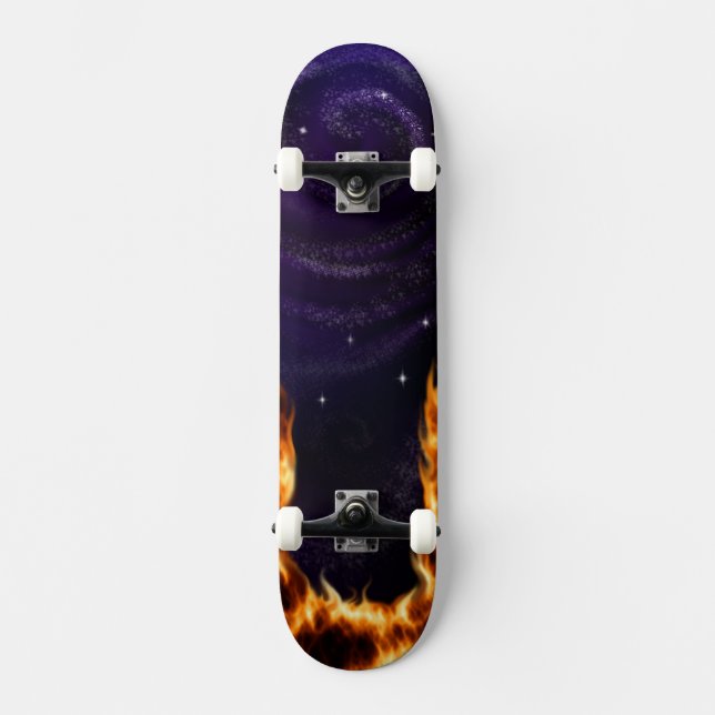 Galaxy On Fire Anpassad Skateboard (Framsida)