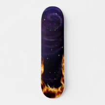 Galaxy On Fire Anpassad Skateboard