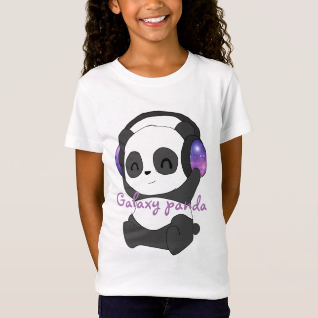 Galaxy panda Design gjord av TheWolfOnSaturn YT T Shirt (Framsida)