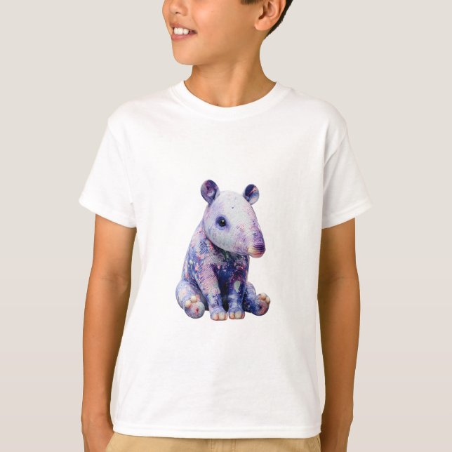 Galaxy Pastell Tapir Barn T Shirt (Framsida)