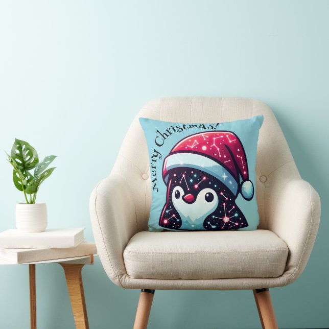 Galaxy Penguin Dekorativ kudde | Cosmic Home Decor (Stol)