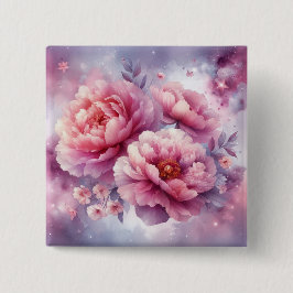 Galaxy Peony Button Knapp