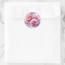 Galaxy Peony Stickers Runt Klistermärke