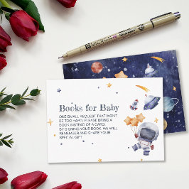 Galaxy Planet Baby Shower Bok-begäran Tilläggskort