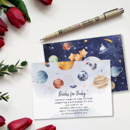 Galaxy Planet Baby Shower Bok-begäran Tilläggskort