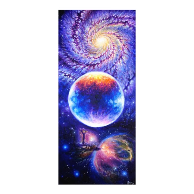 Galaxy planet och nebula fototryck (Framsidan)