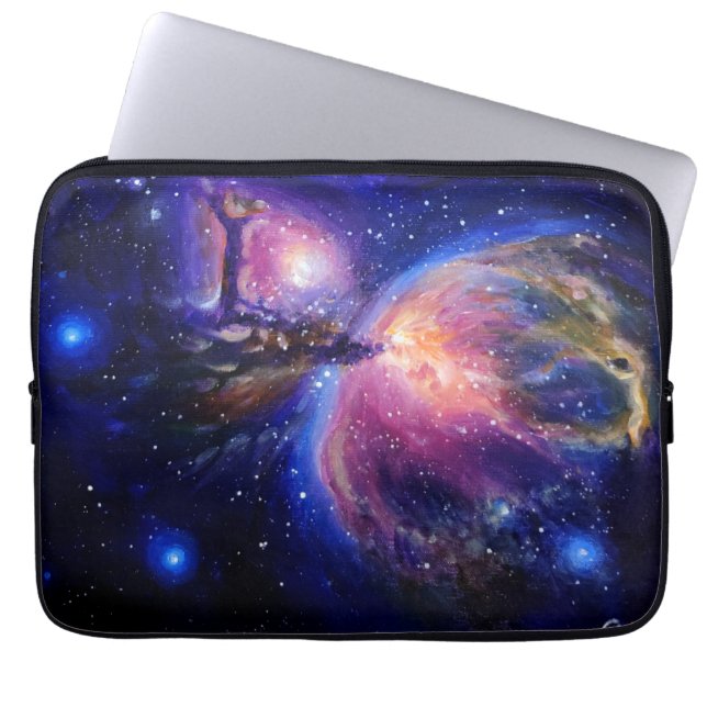 Galaxy planet och nebula laptop fodral (Framsidan)